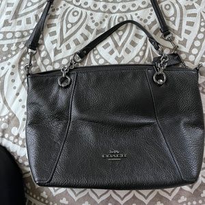 COACH Kelsey Black Pebble Leather Crossbody and Shoulder Bag